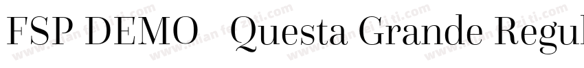 FSP DEMO   Questa Grande Regular字体转换